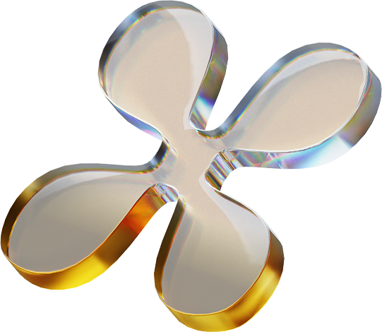 Abstract 3D glass flower shape